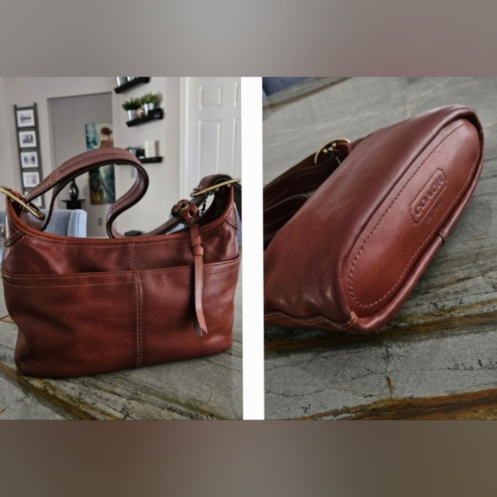 Coach Bleeker Brown Leather Shoulder Bag - Picture 2 of 11